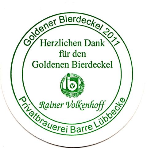 lübbecke mi-nw barre ibv 3b (rund215-gold bierdeckel 2011-grün)